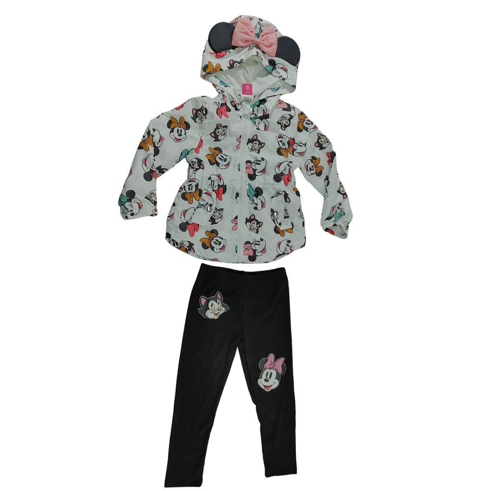 Disney Junior Minnie Mouse Girls Outfit Set Size 4 Jacket & Leggings